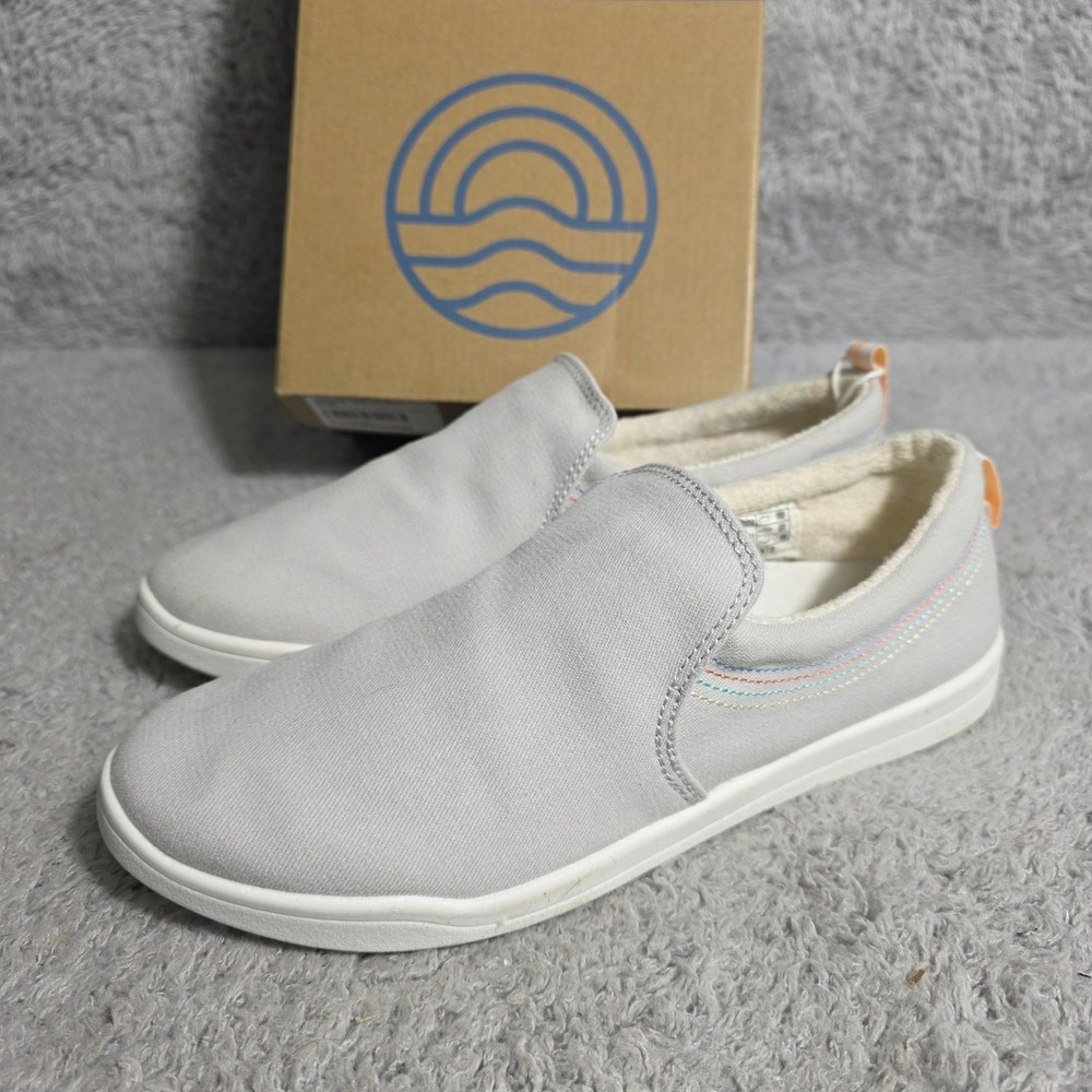 Vionic Beach Slip On Sneakers‎ Womens 6.5 Gray Canvas Lightweight